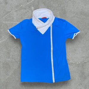 Vassari size medium blue and white zipper